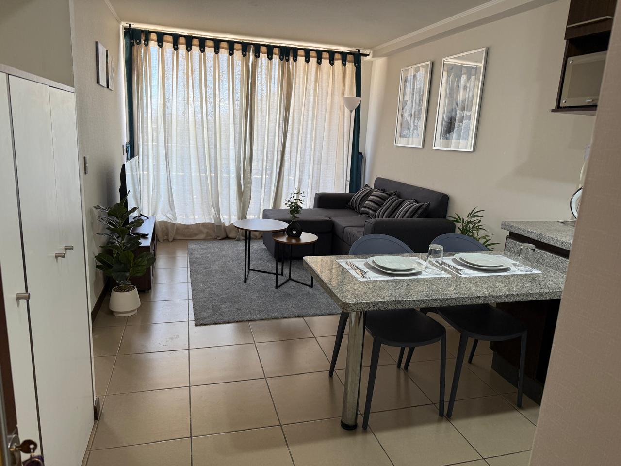 DEPTO. FULL AMOBLADO EDIFICIO PARQUE ALAMEDA