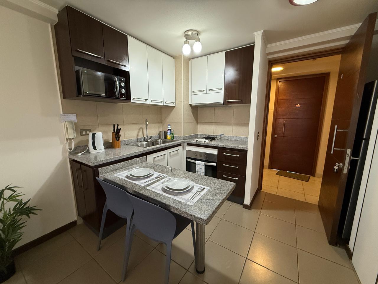 DEPTO. FULL AMOBLADO EDIFICIO PARQUE ALAMEDA