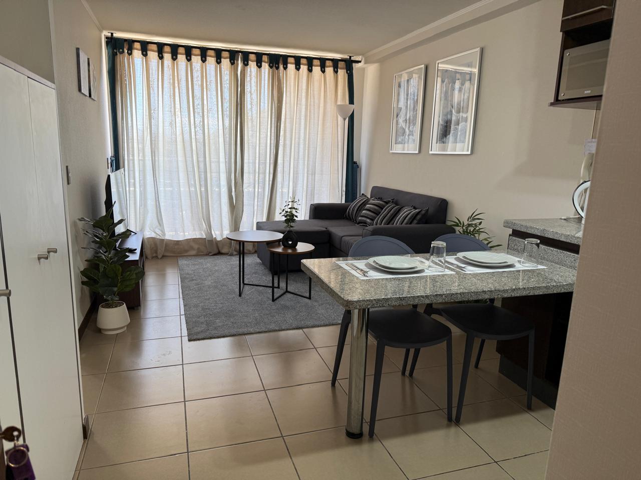 DEPTO. FULL AMOBLADO EDIFICIO PARQUE ALAMEDA