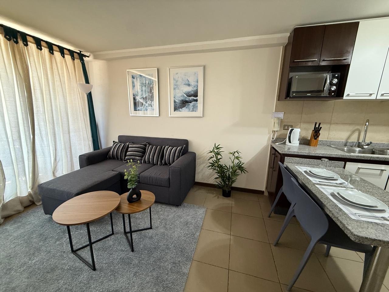 DEPTO. FULL AMOBLADO EDIFICIO PARQUE ALAMEDA