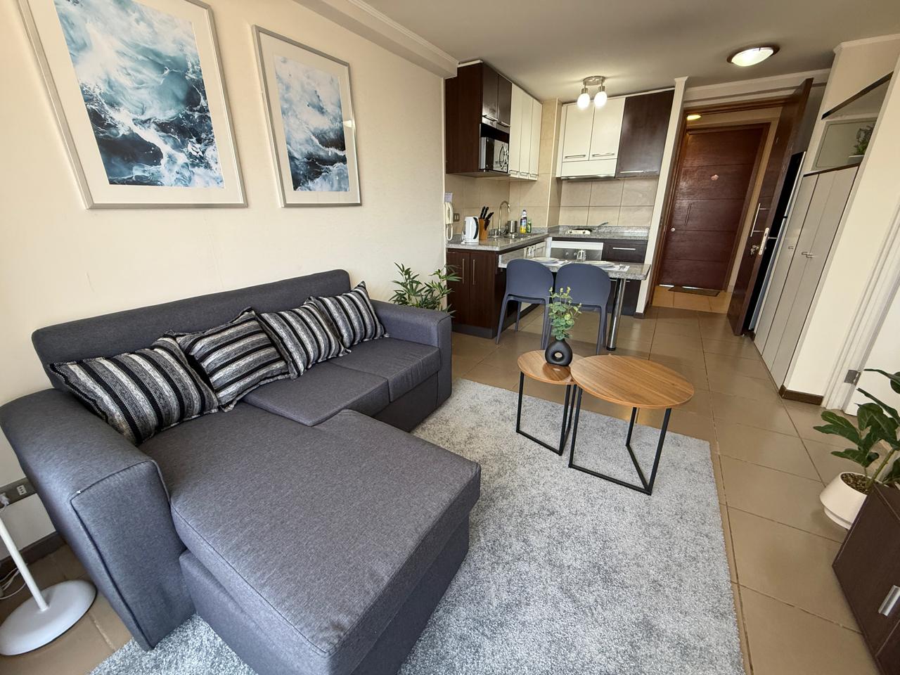 DEPTO. FULL AMOBLADO EDIFICIO PARQUE ALAMEDA