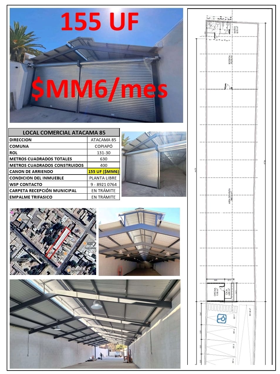 NUEVO GALPON CENTRO DE COPIAPO.-